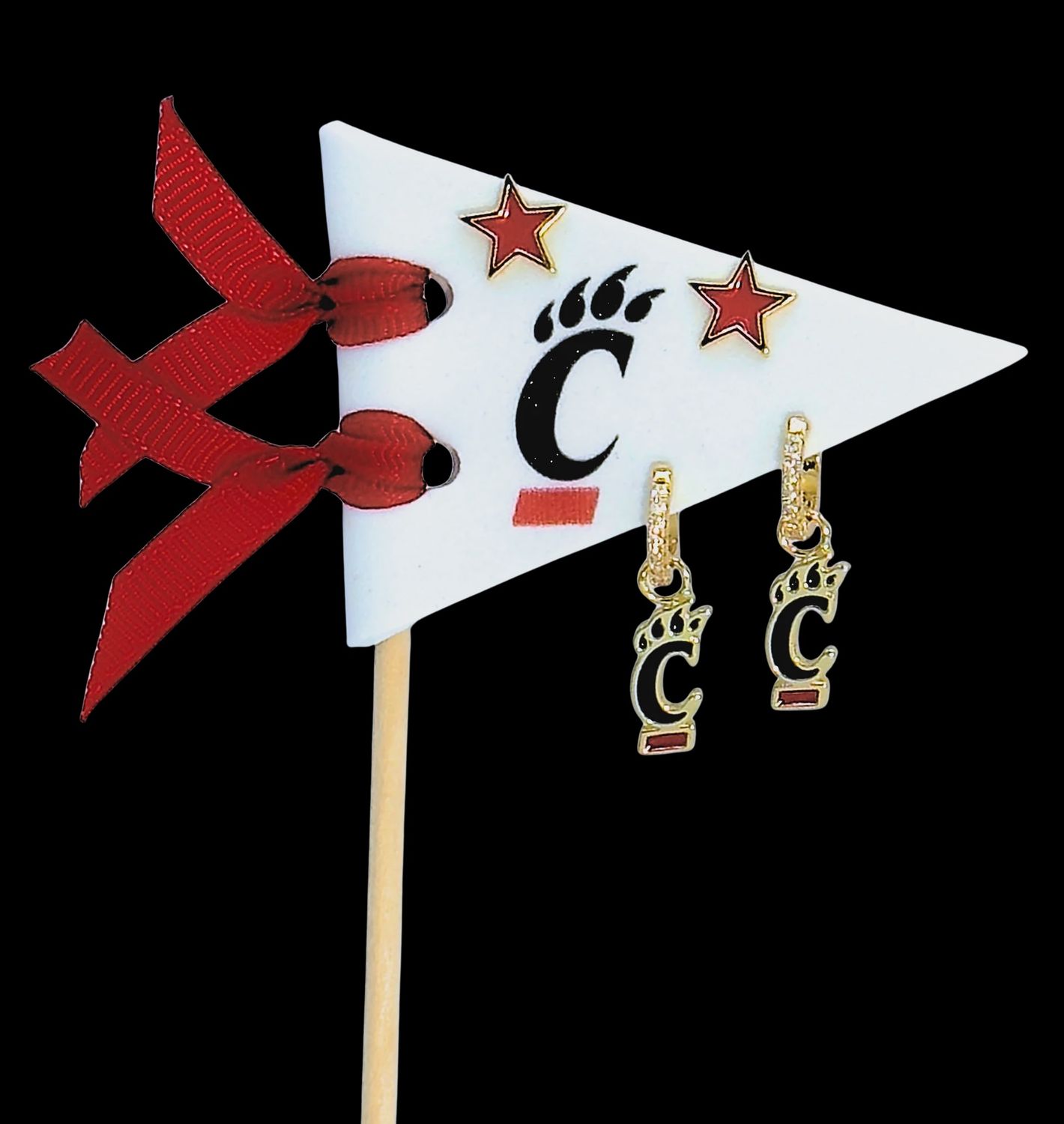 Pennant Double Earring Set