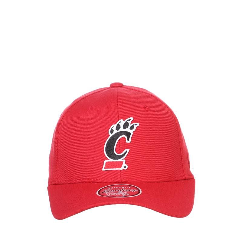 Structured Adj Hat with C-Paw, Color: Red