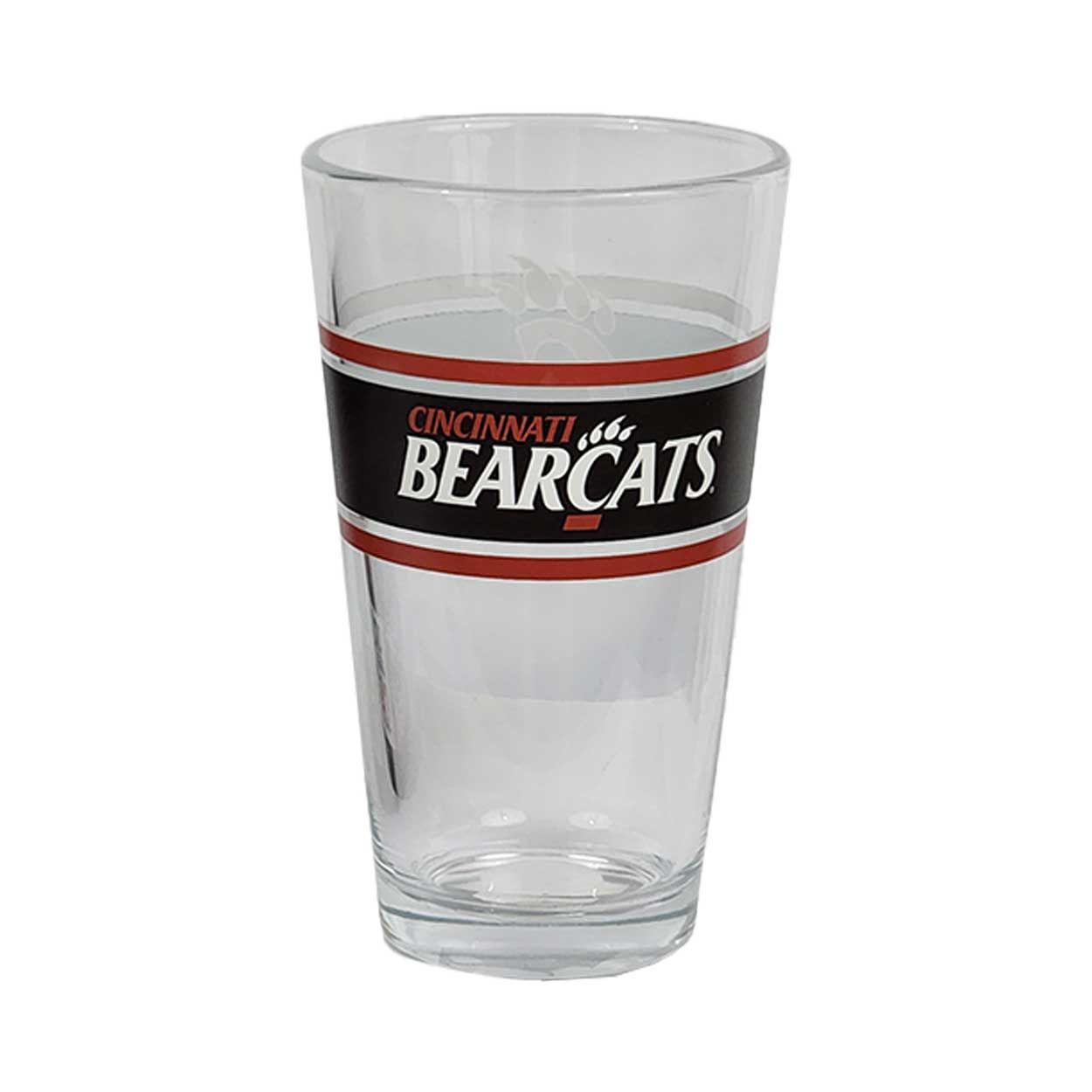 Bearcats striped pint glass