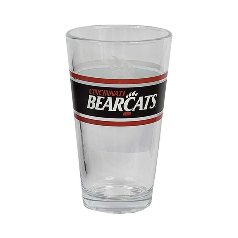 Bearcats striped pint glass