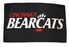 Black Flipped Athletic Logo 3x5 Flag