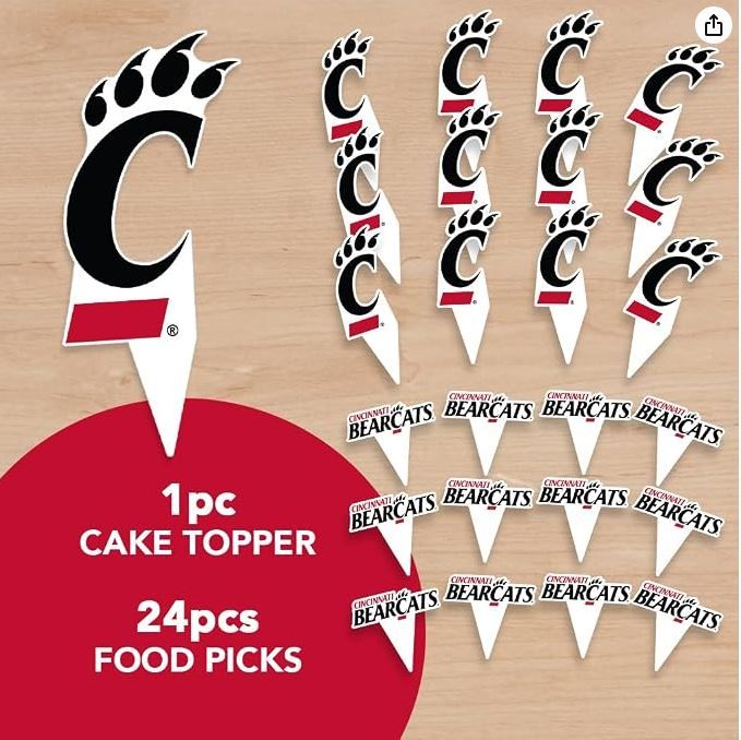 Cincinnati Bearcats Cake &amp; Cupcake Topper Set