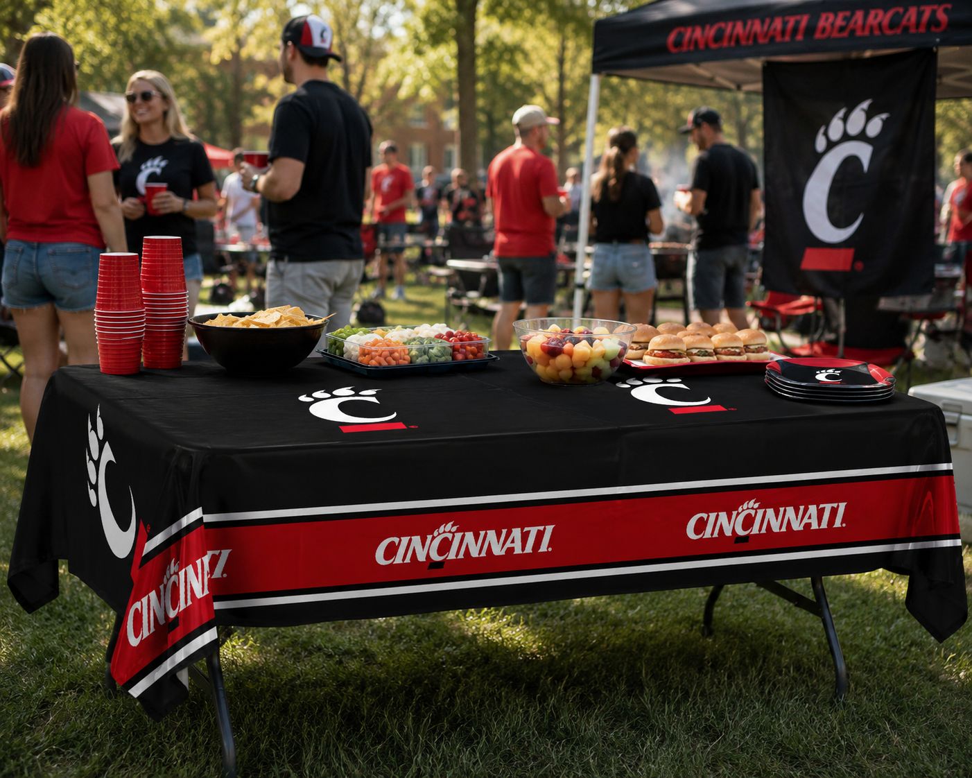 Cincinnati Bearcats Plastic Tablecloth 2pk