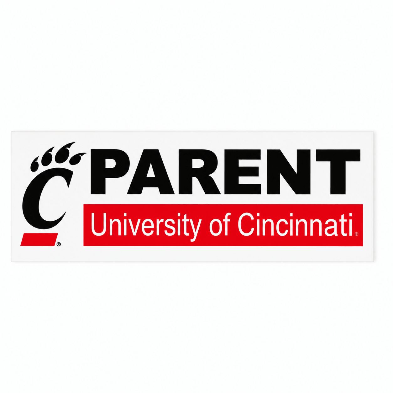 University of Cincinnati C-Paw Parent Bumper Sticker
