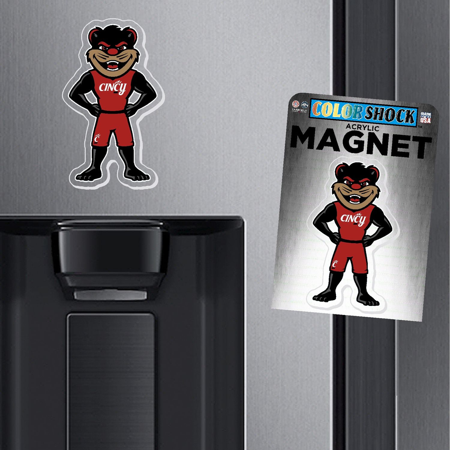NEW Acrylic Magnet with Standing Bearcat