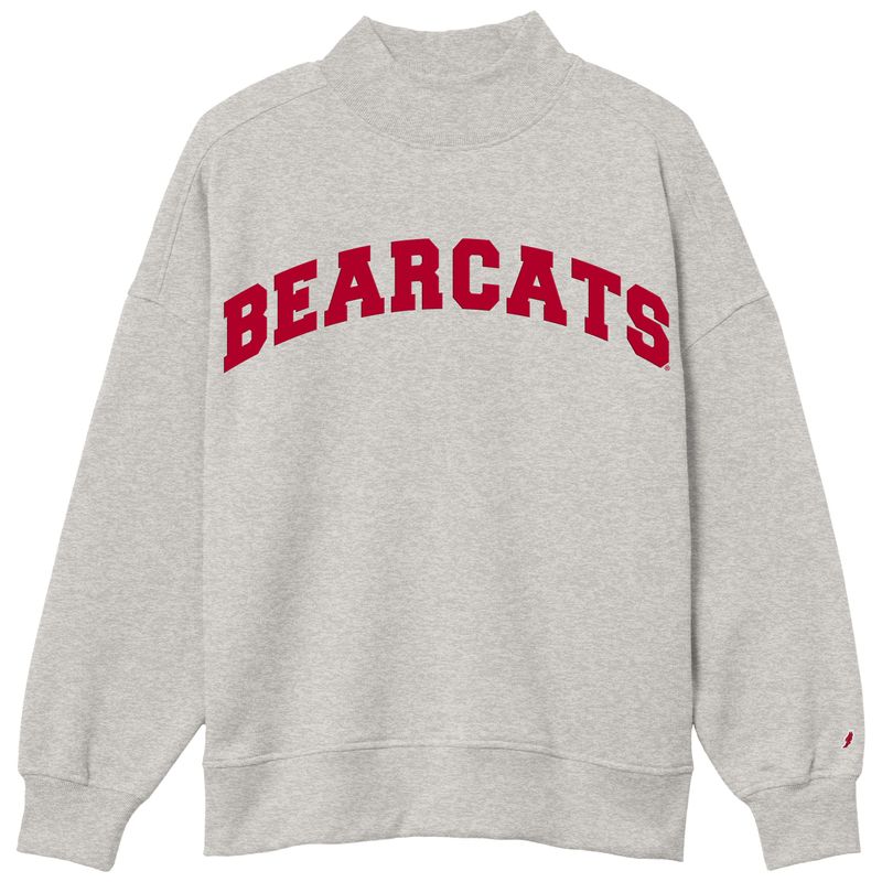 W-Diana Mock Neck Crew in Gray