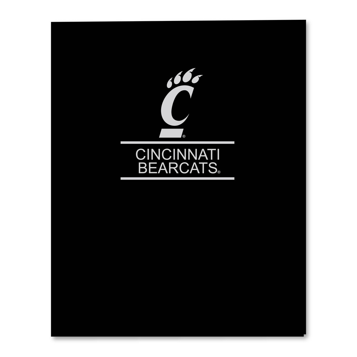 University of Cincinnati Bearcats Silver Foil 2-Pocket Folder