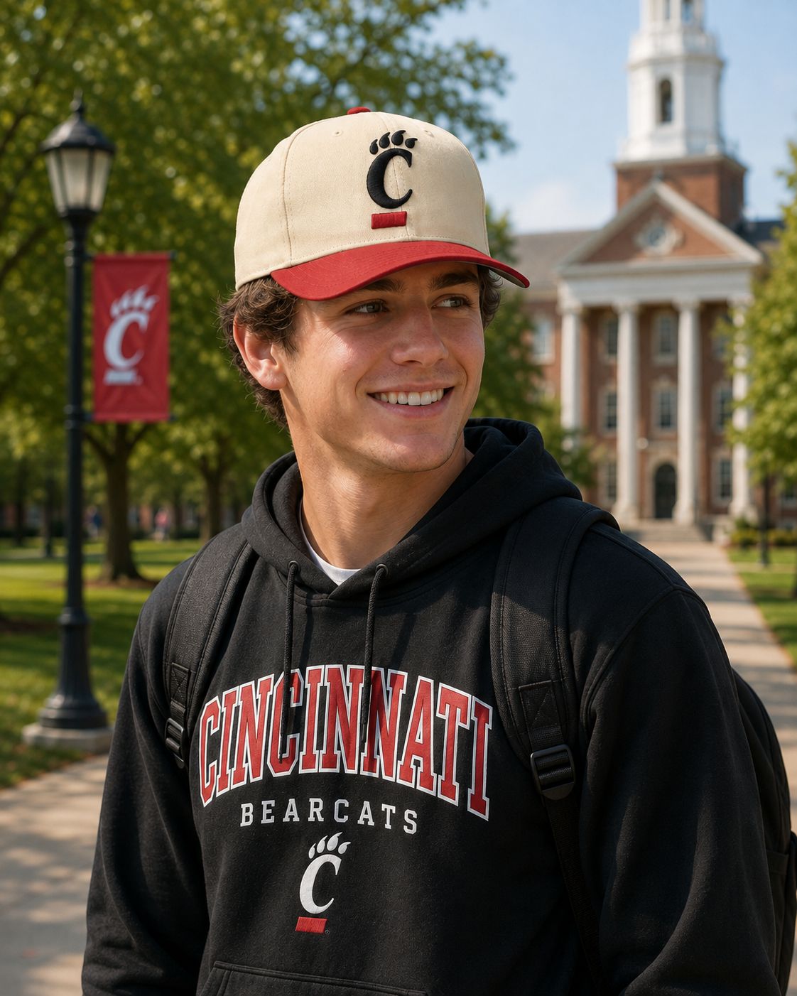 Cincinnati Bearcats C-Paw Snapback Hat – Ivory/Red