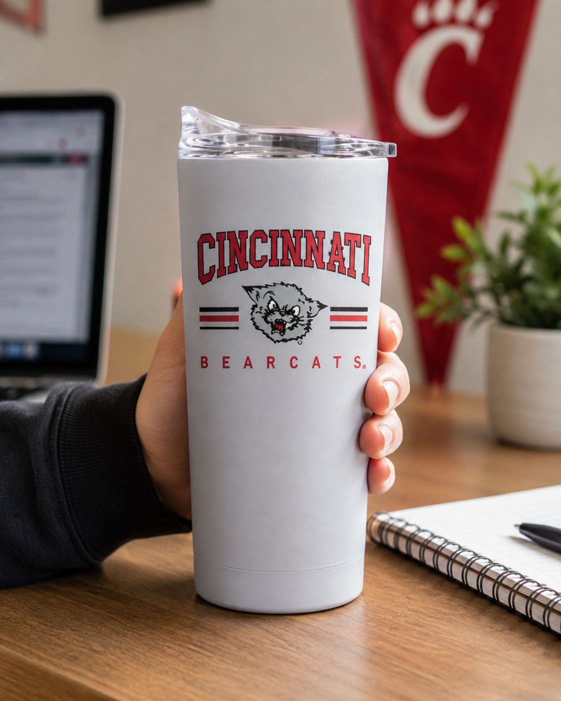 Cincinnati Bearcats Academy Tumbler – Gray