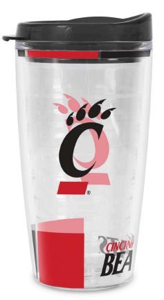 Cincinnati Bearcats 16oz Double-wall Tritan Tumbler