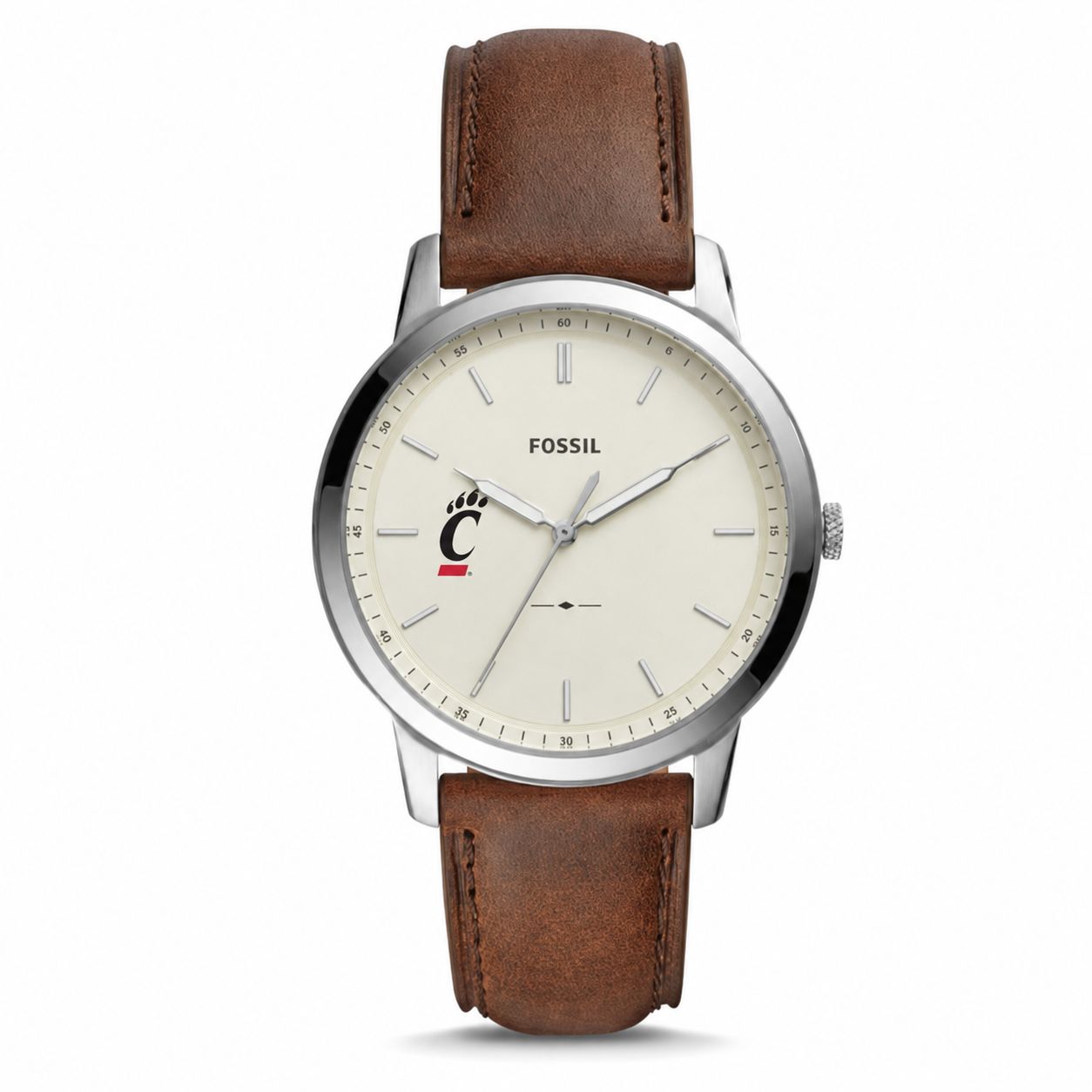 Fossil Cincinnati Bearcats Minimalist Leather Band Watch DS