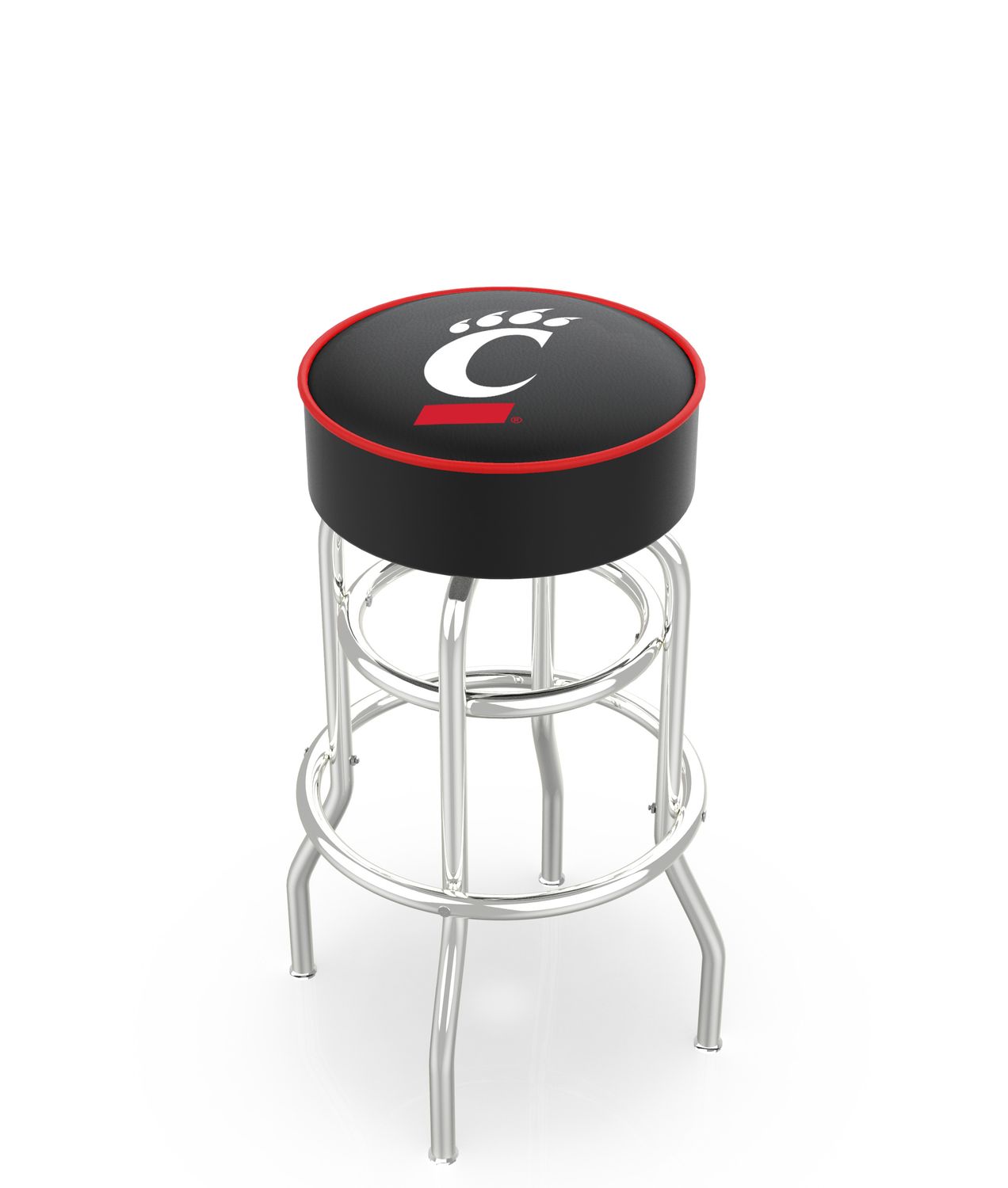 University of Cincinnati Bearcats C-Paw Classic Retro Bar Stool, Size: 25"