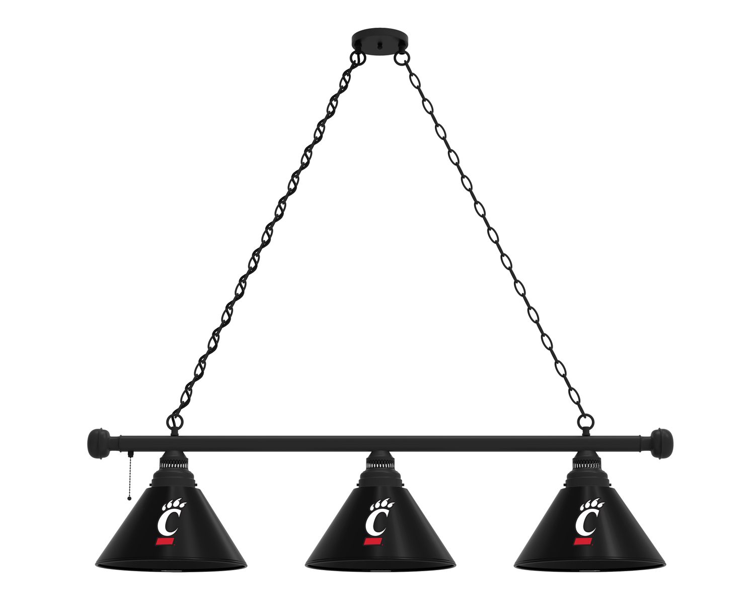 University of Cincinnati Bearcats C-Paw 3-Light Billiard Light