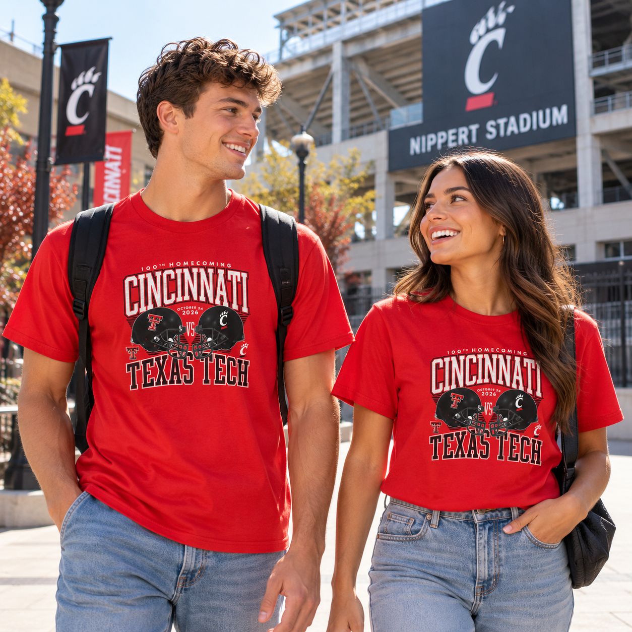 LIMITED-EDITION: Cincinnati Bearcats vs Texas Tech 100th Homecoming T-shirt