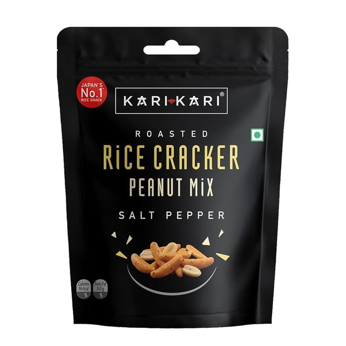 Kari Kari Rice Cracker Peanut Mix Salt Pepper 50g