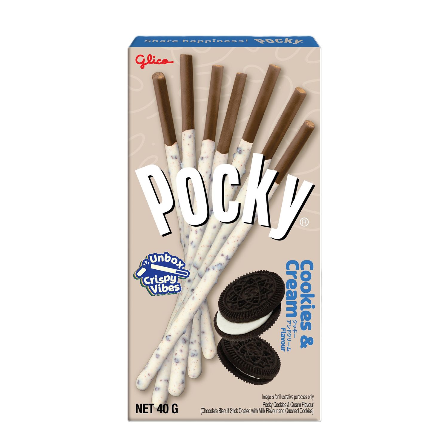 Pocky Cookies &amp; Cream Flavour 40g