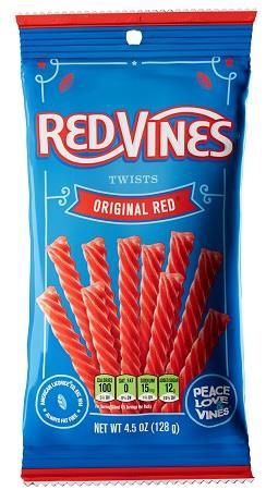 RED VINES PEG BAG  -4.5OZ