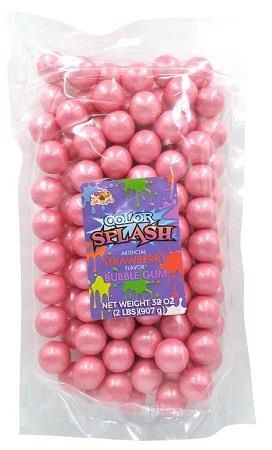 COLOR SPLASH GUMBALLS PINK PEARL (Per oz)