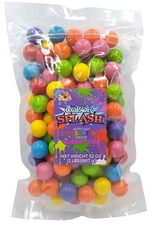COLOR SPLASH GUMBALLS ASSORTED (Per oz)