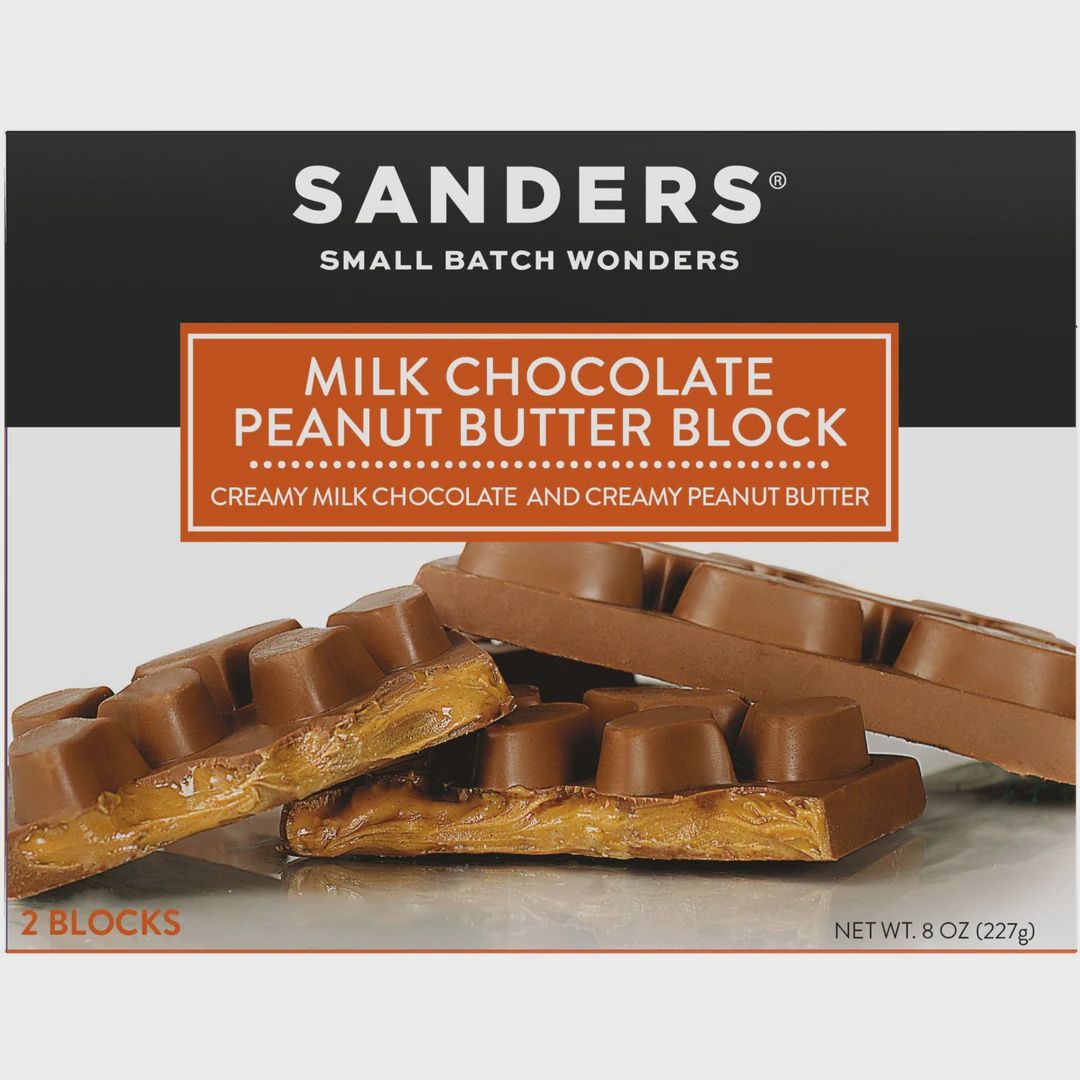Sanders Milk Chocolate Peanut Butter Block 8oz