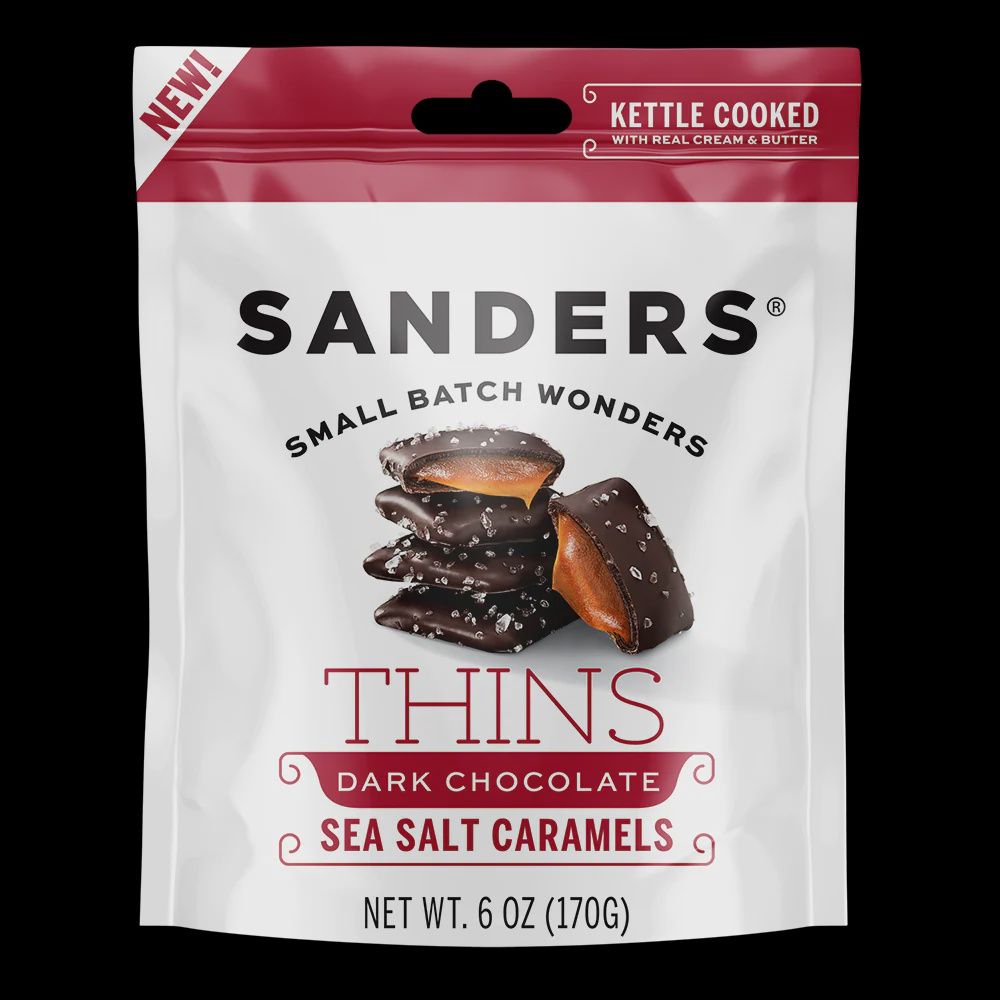Sanders Dark ChocolateThins Sea Salt Caramels