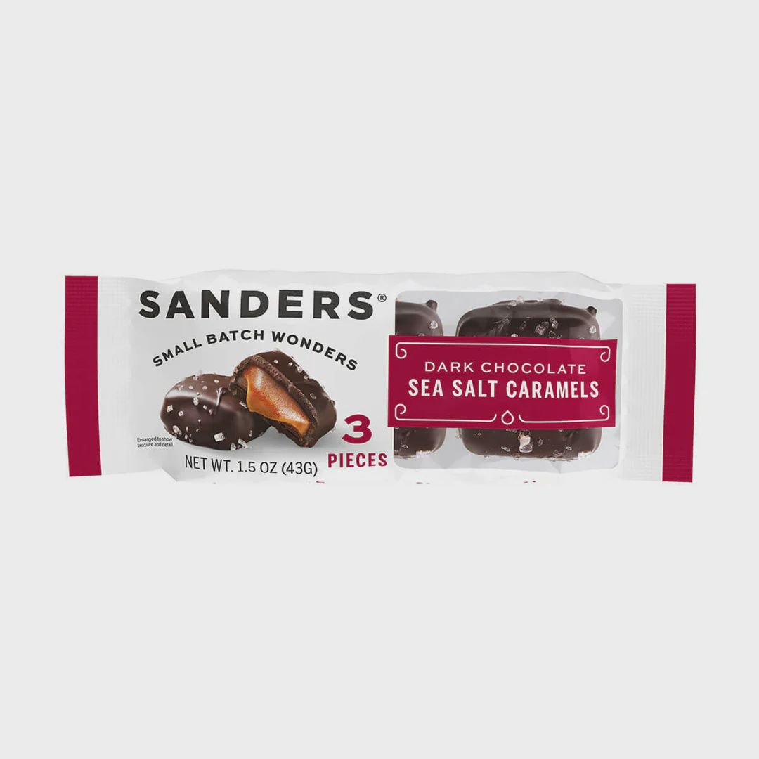 Sanders  3 pc  Dark Chocolate Sea Salt Caramels