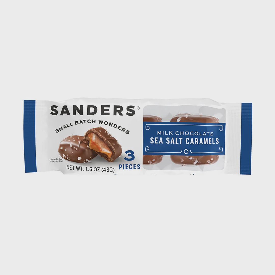 Sanders 3 piece Milk Chocolate Sea Salt Caramel