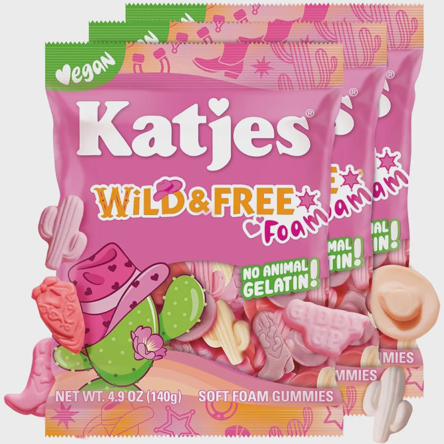 KATJES-WILD &amp; FREE FOAMGUMMIES-4.9OZ