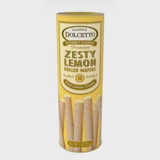 Zesty Lemon Rolled Wafers