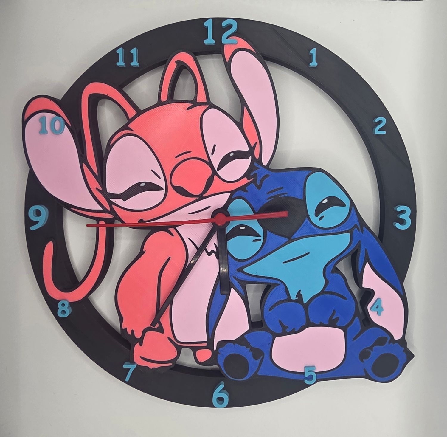 Defective Angel &amp; Stitch Clock