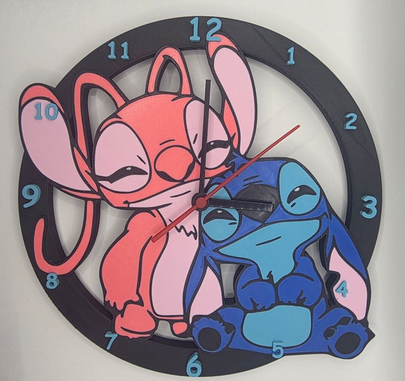 Angel &amp; Stitch Clock