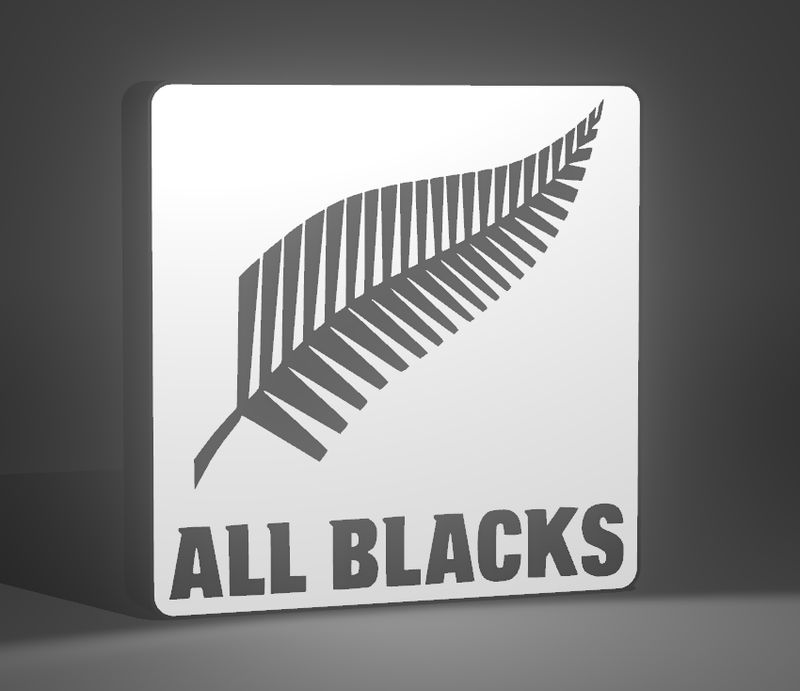 All Blacks Light Box