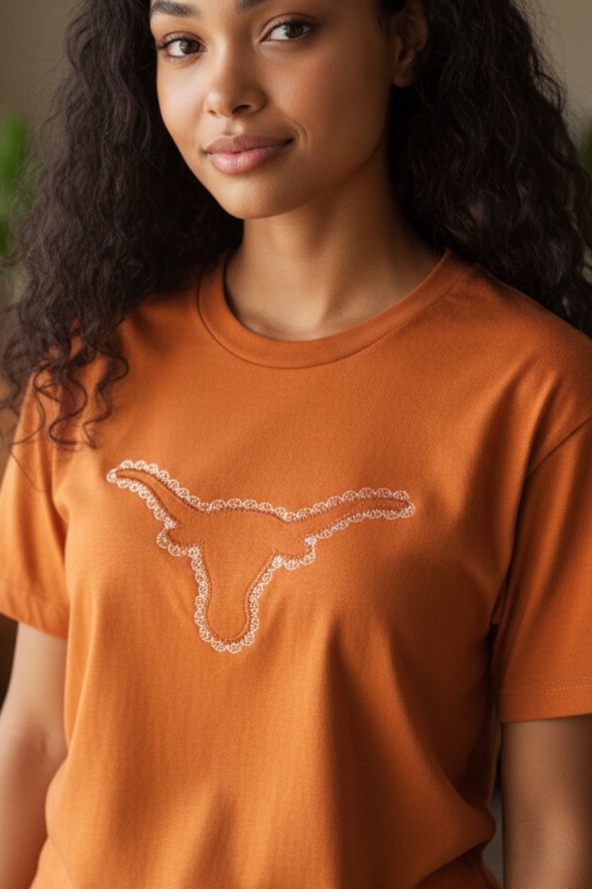 Lace Long Horn T-Shirt