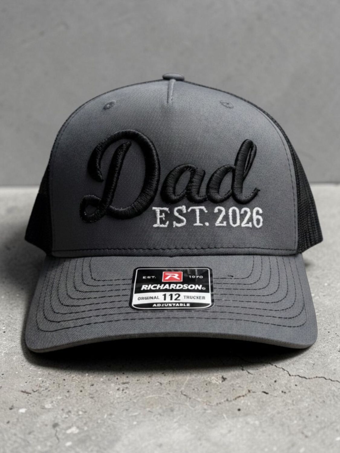 Dad Established 2026 Embroidered Trucker Hat