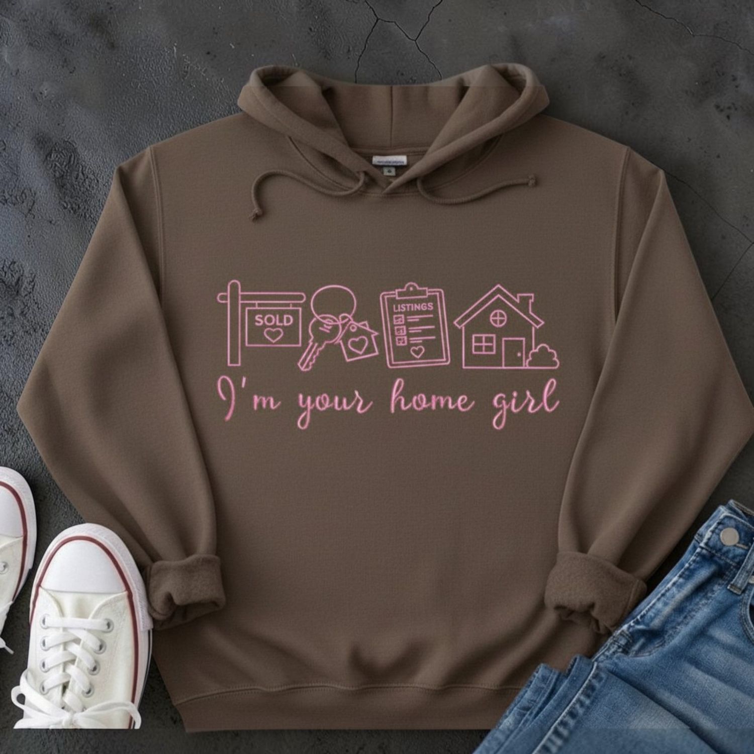 I'm Your Home Girl Embroidered Hoodie