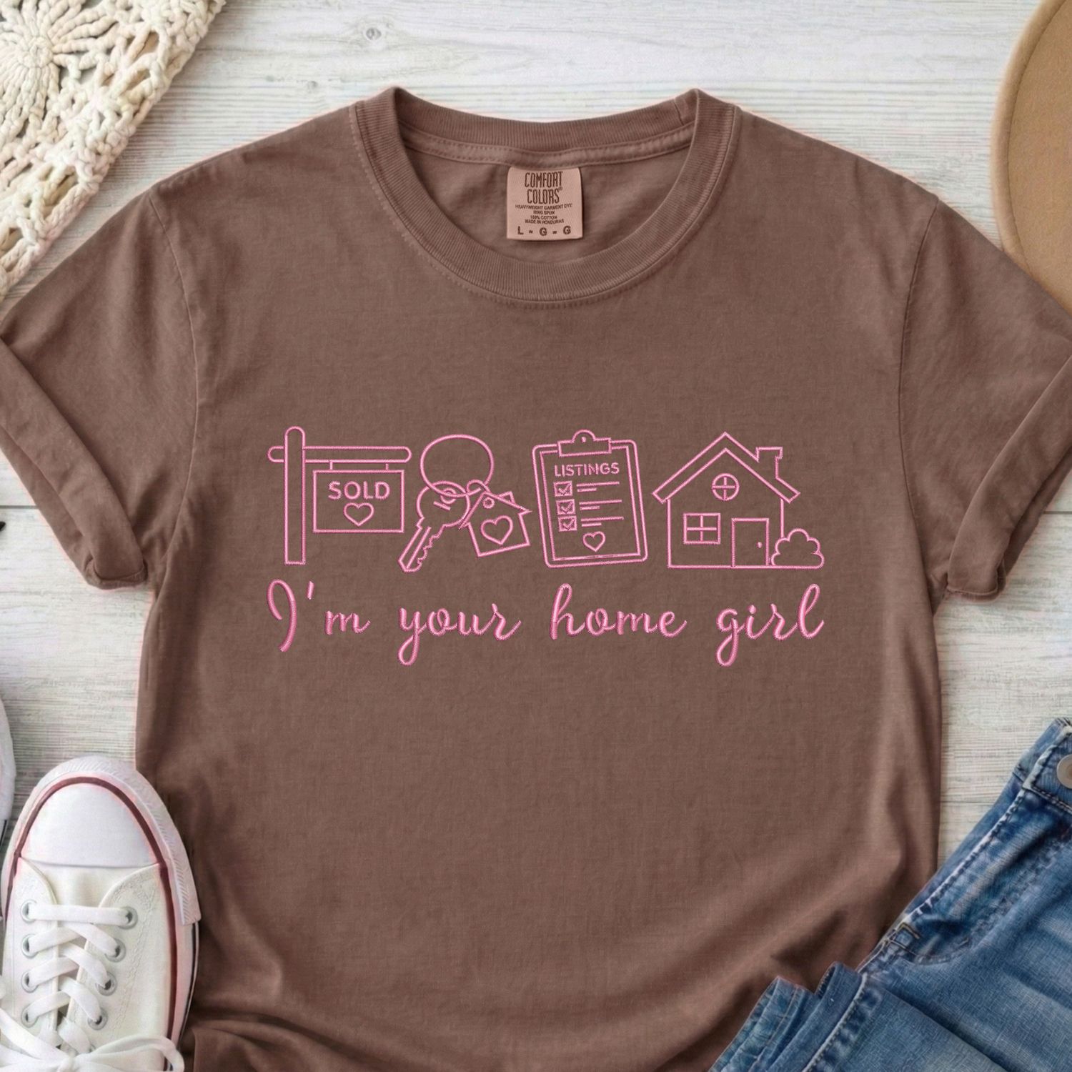 I'm Your Home Girl Embroidered T-Shirt