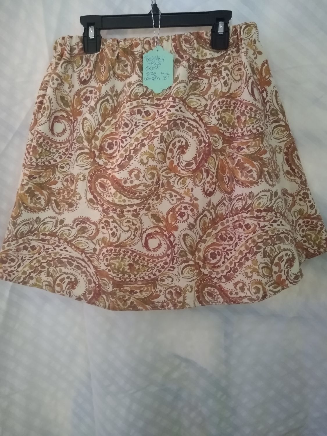 Paisley Print Skirt