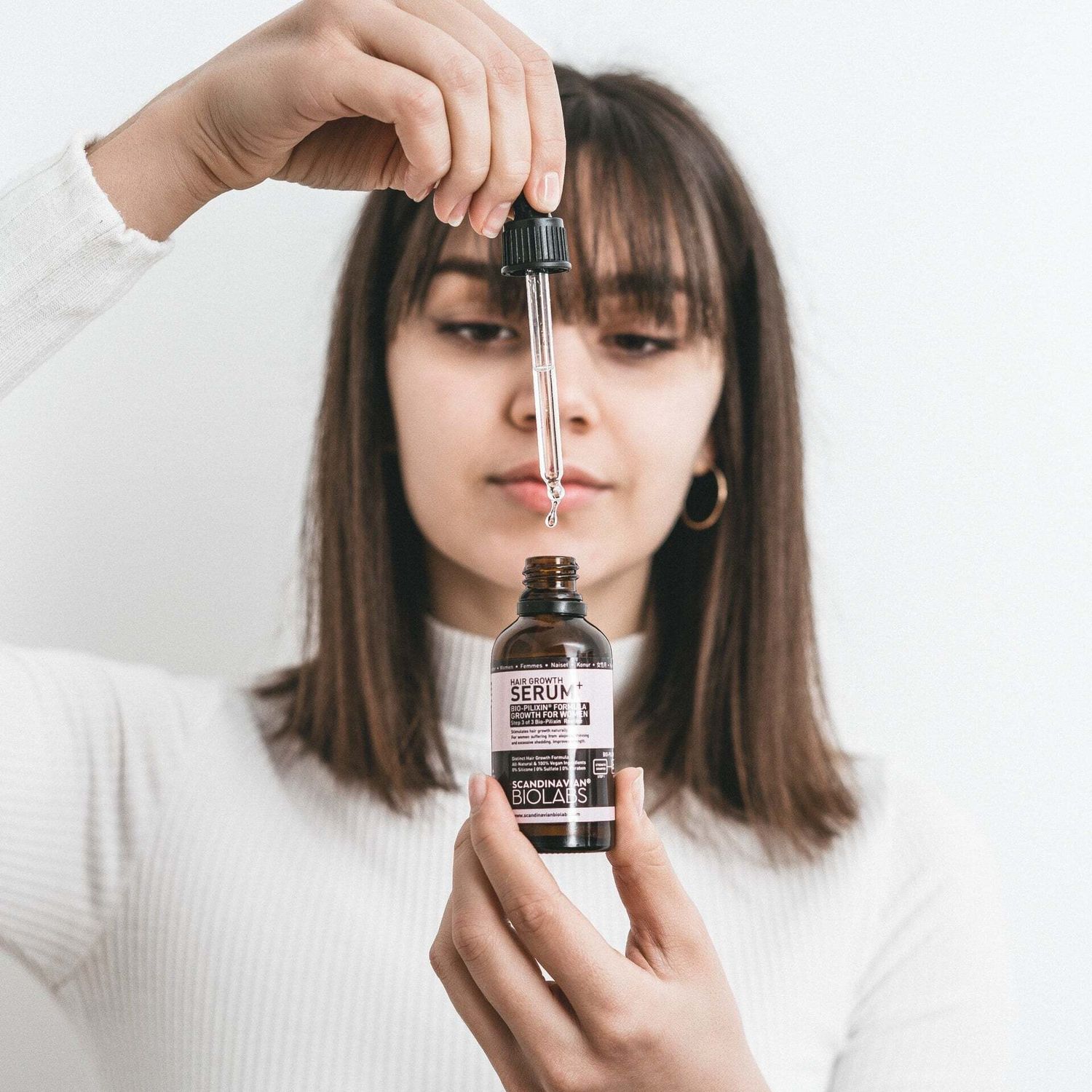 SAMPLE. Hair Strength Bundle For Women: Shampoo + Conditioner + Hair Growth Serum