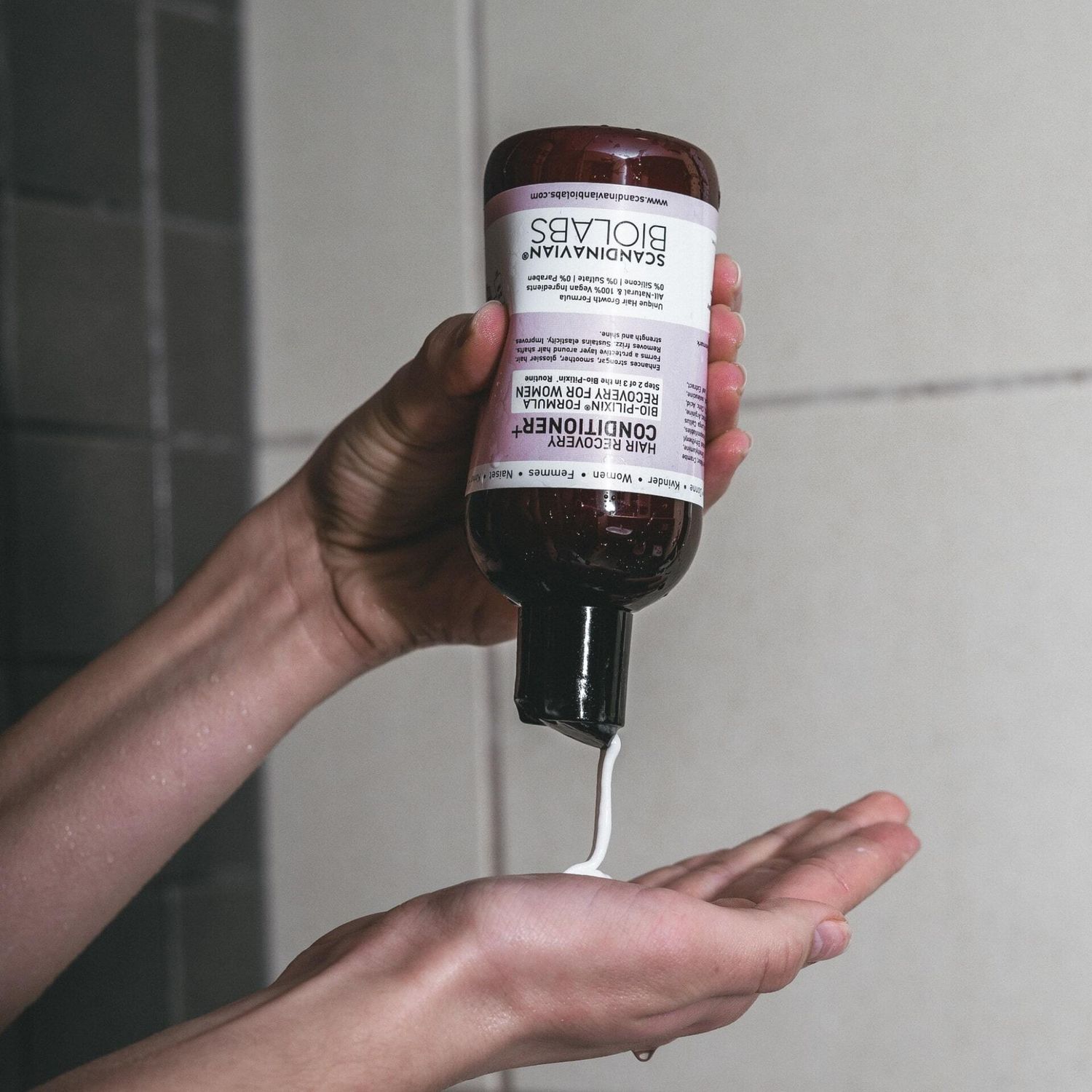 SAMPLE. Hair Strength Bundle For Women: Shampoo + Conditioner + Hair Growth Serum