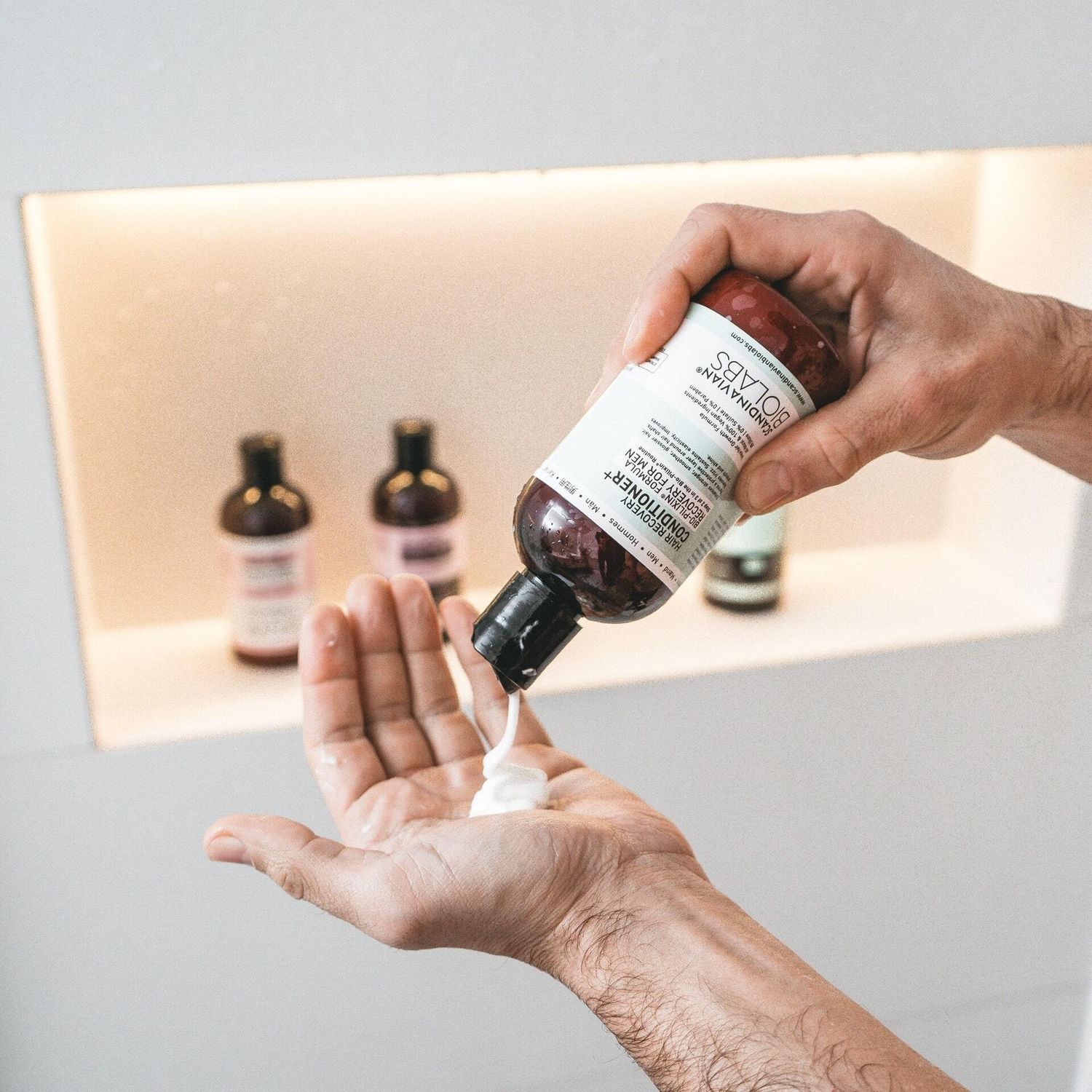 SAMPLE. Hair Strength Bundle For Men: Shampoo + Conditioner + Hair Growth Serum