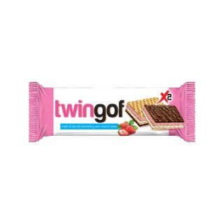 TWINGOF WAFER FILLED WITH STRAWBERRY AND VANILLA FLAVOURED CREAM