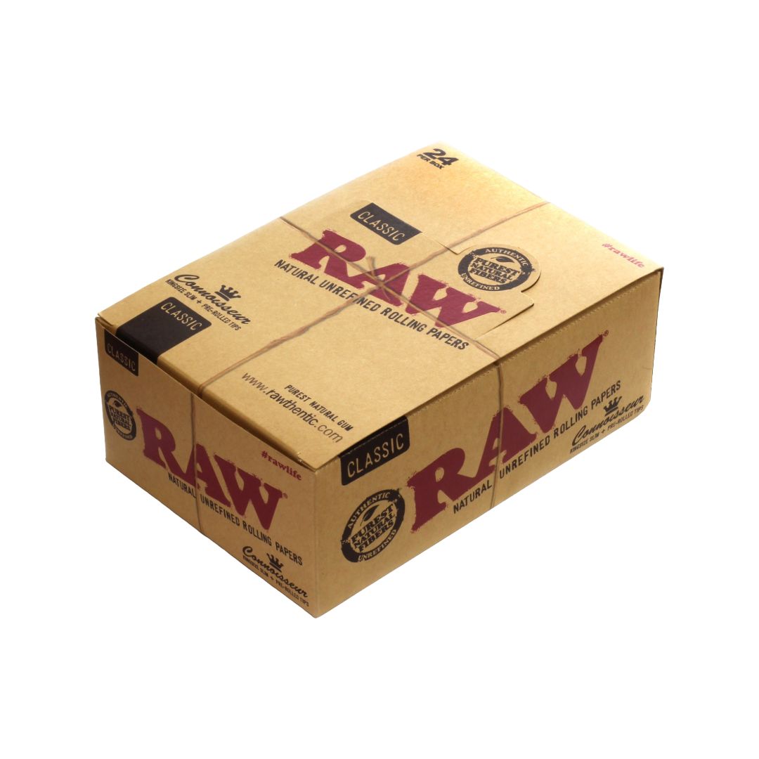 RAW CLASSIC KING SIZE ROLLING PAPER WITH TIPS 24X1