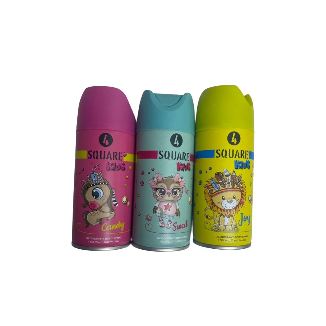 SQUARE KIDS ASSORTED DEODORANT 150MLX48PK1