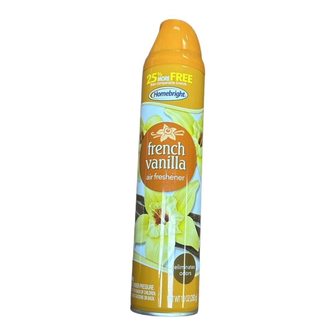 HOMEBRIGHT AIR FRESHENER VANILLA 10OZ PK12