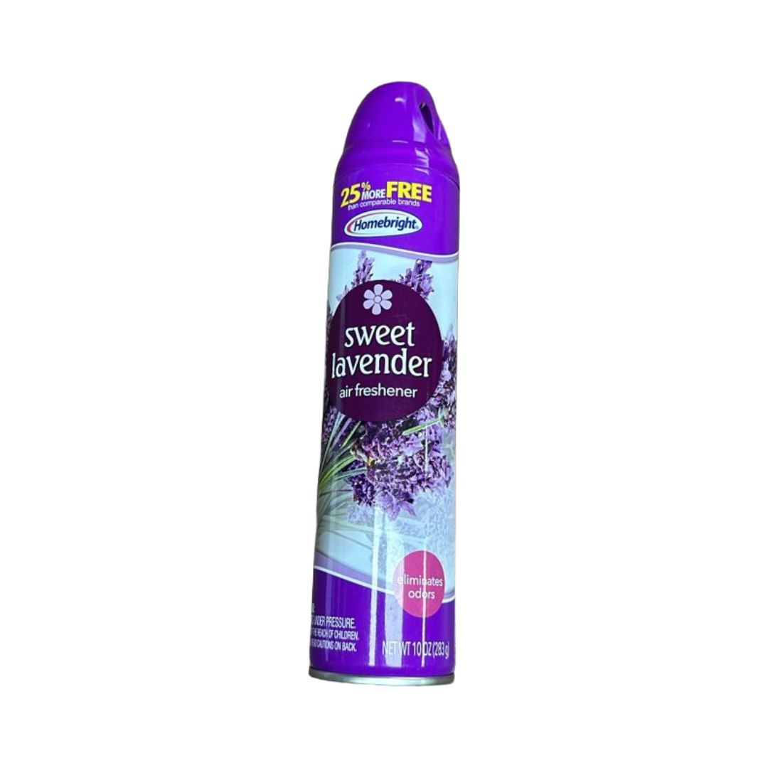 HOMEBRIGHT AIR FRESHENER LAVANDER  10OZ PK12