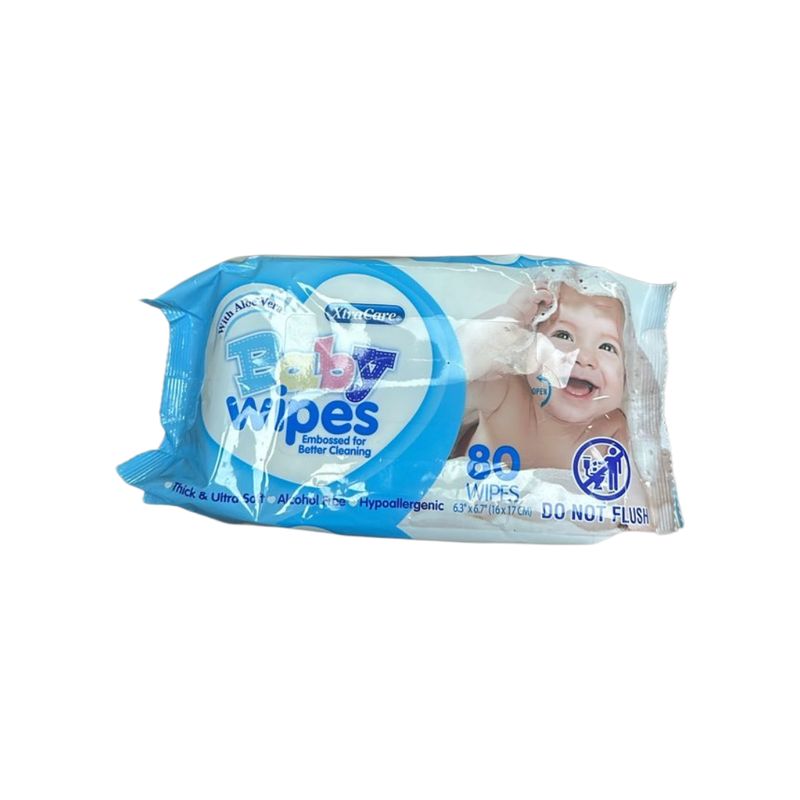 X-CARE BABY WIPES BLUE 80 PK12