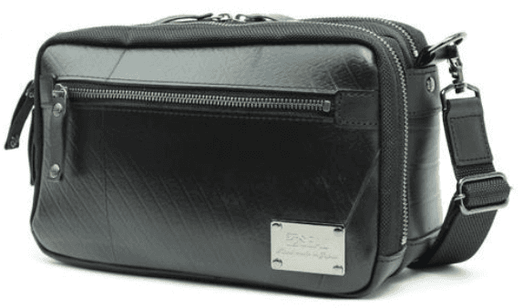 Pochette à bandoulière SEAL cuir Noir / SEAL shoulder Bag black