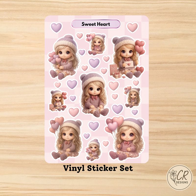 Sweet Heart Sticker Sheet