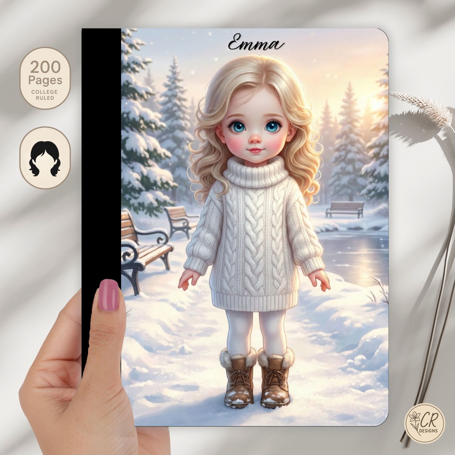 Winter Girl Composition Notebook