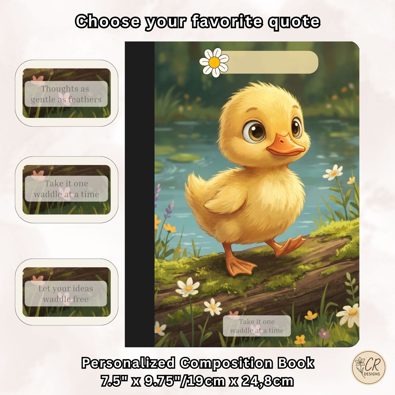 Woodland Duckling Composition Notebook
